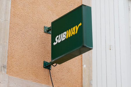 Bordeaux , Aquitaine / France - 06 20 2020 : Subway sign logo restaurant store for fast food shop franchiseのeditorial素材