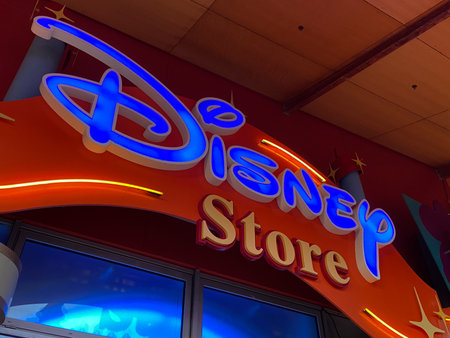 Bordeaux , Aquitaine / France - 06 20 2020 : Disney Store logo sign and label of shop in disneyland villageのeditorial素材