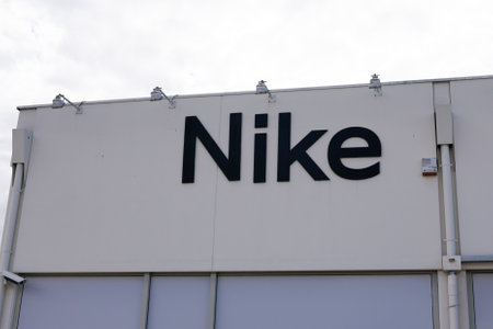 Bordeaux , Aquitaine / France - 07 02 2020 : Nike logo sign on store American shop multinational corporation manufactures sells footwear sporty clothingのeditorial素材