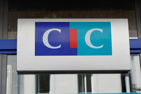 Bordeaux, Aquitaine / France - 07 07 2020: cic bank sign and logo on office store wall of city agencyのeditorial素材