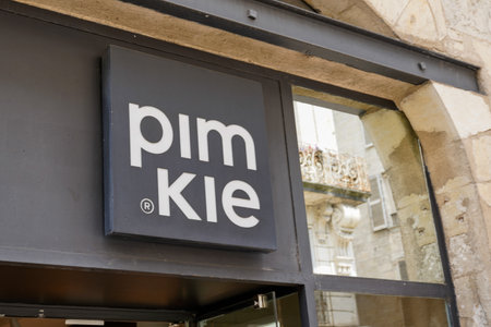 Bordeaux, Aquitaine / France - 07 07 2020: Pimkie logo and text sign front of fashion store entrance clothing women shopのeditorial素材