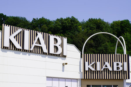 Bordeaux, Aquitaine / France - 07 21 2020: Kiabi logo and text sign on store building of shop clothing french companyのeditorial素材