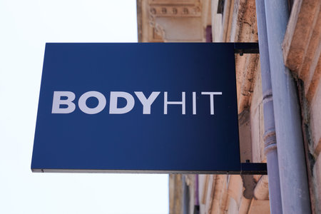 Bordeaux, Aquitaine / France - 07 25 2020: BODYHIT logo and sign of electrostimulation package sculpt your body in just 20 minutesのeditorial素材