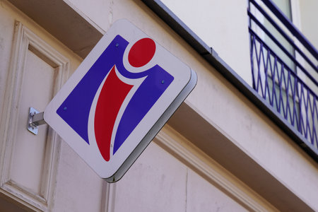 Bordeaux, Aquitaine / France - 07 25 2020: office de tourisme sign logo on france agency to French tourism store informationのeditorial素材