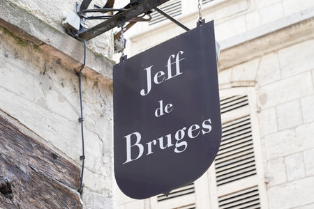Bordeaux, Aquitaine / France - 08 04 2020: jeff de bruges logo and text sign front of shop chocolaterie french storefront made in Belgiumのeditorial素材