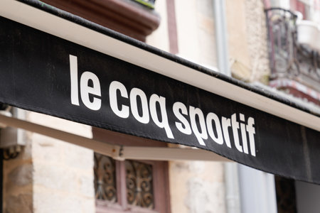 Bordeaux, Aquitaine / France - 08 04 2020: le coq sportif logo and text sign on sport store french active wear brand shop frontのeditorial素材