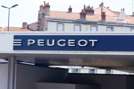 Bordeaux, Aquitaine / France - 08 04 2020: Peugeot dealership sign and text store logo French automobile manufacturer shop PSAのeditorial素材
