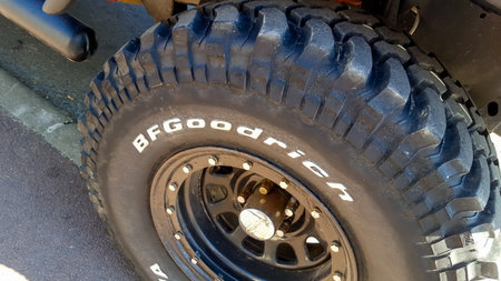 Bordeaux, Aquitaine / France - 08 04 2020: BF Goodrich logo and text sign on BFGoodrich car tireのeditorial素材