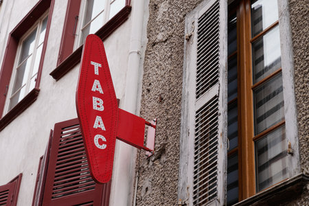 Bordeaux, Aquitaine / France - 08 04 2020: tabac logo text on French Red shop tobacco sign in franceのeditorial素材