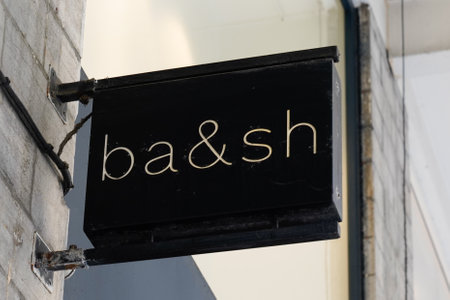 Bordeaux, Aquitaine / France - 08 10 2020: Ba & sh sign and text logo front of store fashion women...