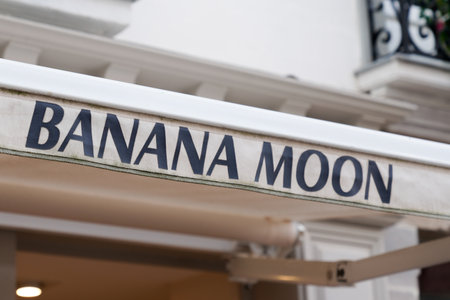 Bordeaux, Aquitaine / France - 08 16 2020: Banana moon logo and text sign front of shop of swimwear underwear women collection storeのeditorial素材
