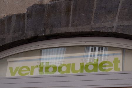 Bordeaux, Aquitaine / France - 09 01 2020: Vertbaudet logo and text sign front of shop clothing for kids babies and childrenのeditorial素材