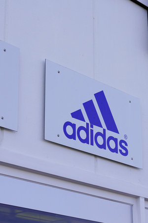 Bordeaux, Aquitaine / France - 09 20 2020: adidas logo and text sign front of store of sporty fashion clothes manufactures footwear and apparel sportのeditorial素材