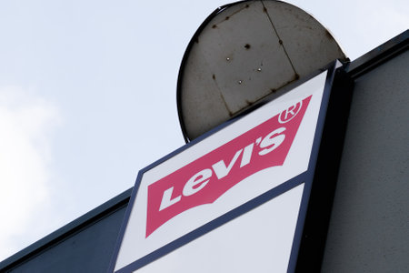 Bordeaux, Aquitaine / France - 09 25 2020: Levi's text sign and Logo front of Jeans shop fashion...