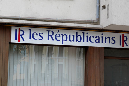 Bordeaux, Aquitaine / France - 10 01 2020: Les republicains logo and text sign LR office of center-right Gaullist conservative politic party in Franceのeditorial素材