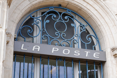 Bordeaux, Aquitaine / France - 10 10 2020: la poste bank office store sign text of french post...