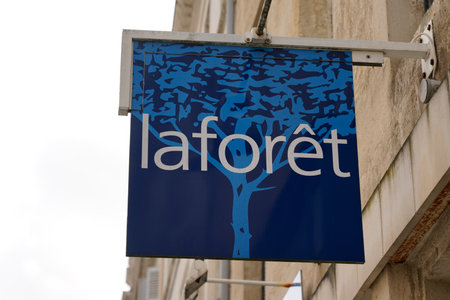 Bordeaux, Aquitaine / France - 10 10 2020: Laforet sign text and logo front of real estate shop broker office storeのeditorial素材