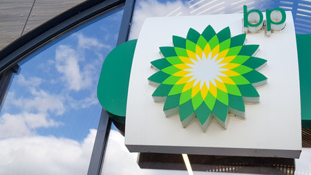 Bordeaux, Aquitaine / France - 10 10 2020: BP logo and sign on gas service station British Petroleum petrolのeditorial素材