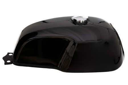 fuel black tank door caps of sport vintage motorcycleの写真素材