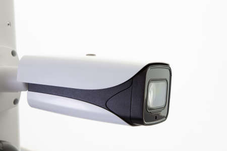 CCTV Security Camera over white background looking side