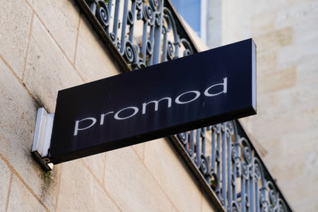 Bordeaux, Aquitaine / France - 11 01 2020: Promod store text and logo sign front of shop specialized for women fashion clothesのeditorial素材