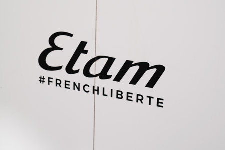 Bordeaux, Aquitaine / France - 11 08 2020: Etam logo and text sign front of fashion shop clothing retailer store for womenのeditorial素材