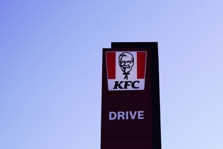 Bordeaux, Aquitaine / France - 11 11 2020: kfc Kentucky Fried Chicken Restaurant drive text sign of fast food restaurant logo chain store from United Statesのeditorial素材