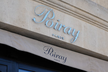 Bordeaux, Aquitaine / France - 11 21 2020: poiray paris text sign and logo front of fashion boutique...