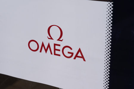 Bordeaux, Aquitaine / France - 11 21 2020: Omega luxury watch shop sign and logo text front of store...