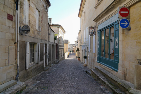 Saint Emilion, Aquitaine France - 11 21 2020: saint-emilion unesco town View of Saint Emilion...