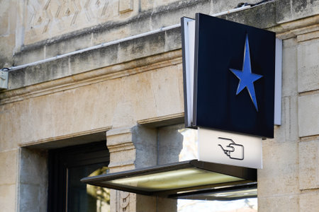 Bordeaux, Aquitaine France - 12 01 2020: Banque Courtois sign and text logo front of office of French bank agencyのeditorial素材