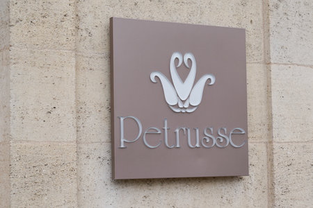 Bordeaux, Aquitaine France - 12 12 2020: petrusse logo and text sign front of fashion store entranceのeditorial素材