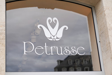 Bordeaux, Aquitaine France - 12 12 2020: petrusse logo and sign text front of windows store fashion brand cosmetic shop in street viewのeditorial素材