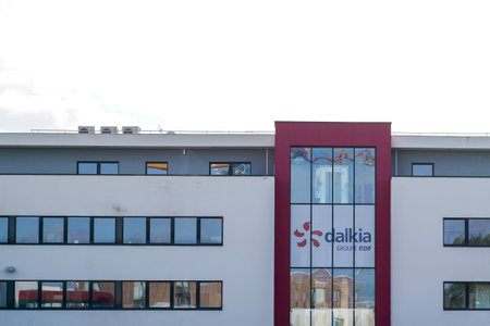 Bordeaux, Aquitaine France - 20 15 2020: EDF dalkia group sign and text logo brand front of building office of French multinational electric utility company agencyのeditorial素材