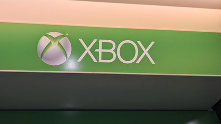 Bordeaux, Aquitaine France - 12 25 2020: Xbox Series X one Green Microsoft sign and logo on toys storeのeditorial素材