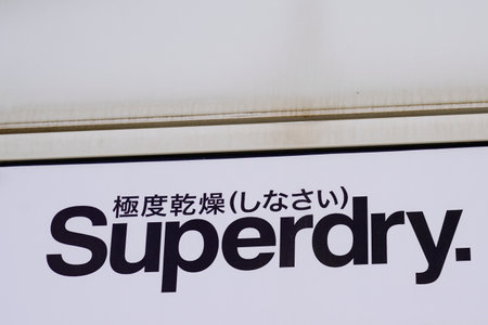 Bordeaux, Aquitaine France - 01 10 2021: Superdry store logo brand and text sign of shop UK branded clothing companyのeditorial素材