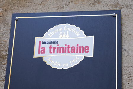 Bordeaux, Aquitaine France - 02 16 2021: La Trinitaine logo brand and sign of shop bakery biscuits and Breton cake specialties from Brittany Franceのeditorial素材