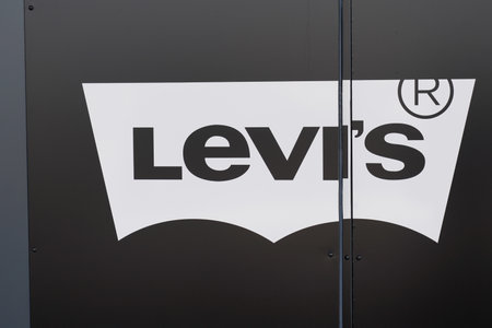 Bordeaux, Aquitaine France - 02 25 2021: Levi's logo brand and text sign of clothing store jeans...