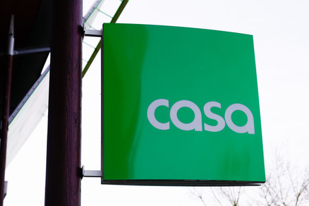 Bordeaux, Aquitaine France - 02 25 2021: casa logo brand and text sign shop house decoration home Storeのeditorial素材