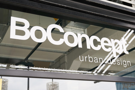 Bordeaux, Aquitaine France - 03 18 2021: Boconcept sign text and brand shop logo Bo concept home...
