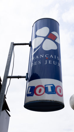 Bordeaux, Aquitaine France - 03 25 2021: fdj loto la francaise des jeux store french blue sign logo and text brand lottoのeditorial素材