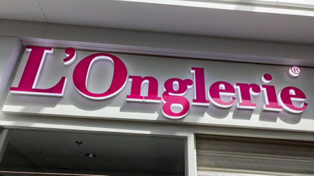 Bordeaux, Aquitaine France - 04 07 2021: Moderna medical company logo band and text sign on screen computer tablet in woman handsのeditorial素材