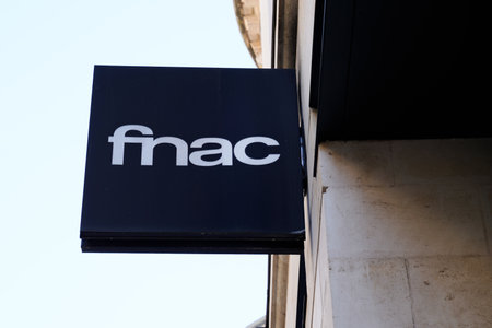 Bordeaux, Aquitaine France - 04 12 2021: Fnac brand shop logo and text sign front of store electronic cultural retailer in Franceのeditorial素材