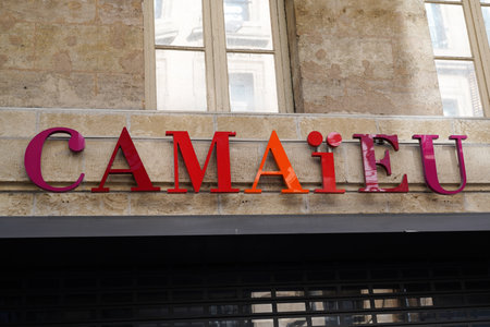Bordeaux, Aquitaine France - 04 22 2021: Camaieu logo and sign text of brand store CamaÃ¯eu of french clothing boutique for fashion women shopのeditorial素材