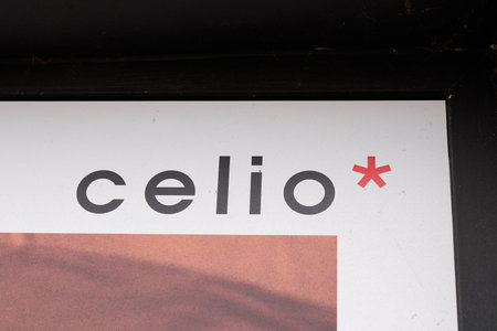 Bordeaux, Aquitaine France - 05 05 2021: celio red cross sign brand and text logo front of store...