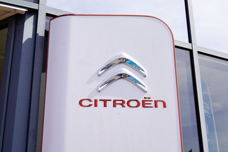 Bordeaux, Aquitaine France - 05 14 2021: citroen text brand and logo sign front of french store car dealership shop vehicleのeditorial素材