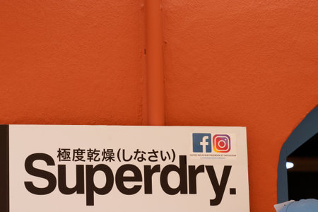 Bordeaux, Aquitaine France - 05 27 2021: Superdry logo text and brand sign of fashion store of British clothes trend companyのeditorial素材