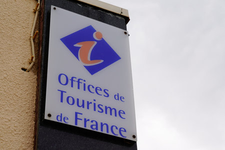 Bordeaux, Aquitaine France - 06 06 2021: office de tourisme de france sign text and brand logo of French tourism office agencyのeditorial素材