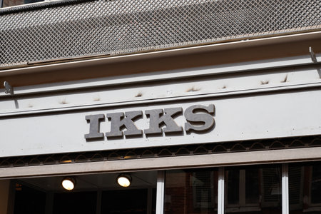 Toulouse, Occitanie France - 06 20 2021: ikks text brand and logo sign of store shop Part of Zanier group French fashion boutique retailerのeditorial素材