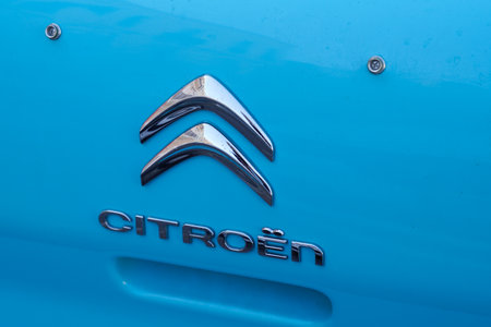 SÃ¨te, ocitanie France - 06 30 2021: CitroÃ«n car detail text brand and logo sign on French automobile manufacturer Citroenのeditorial素材